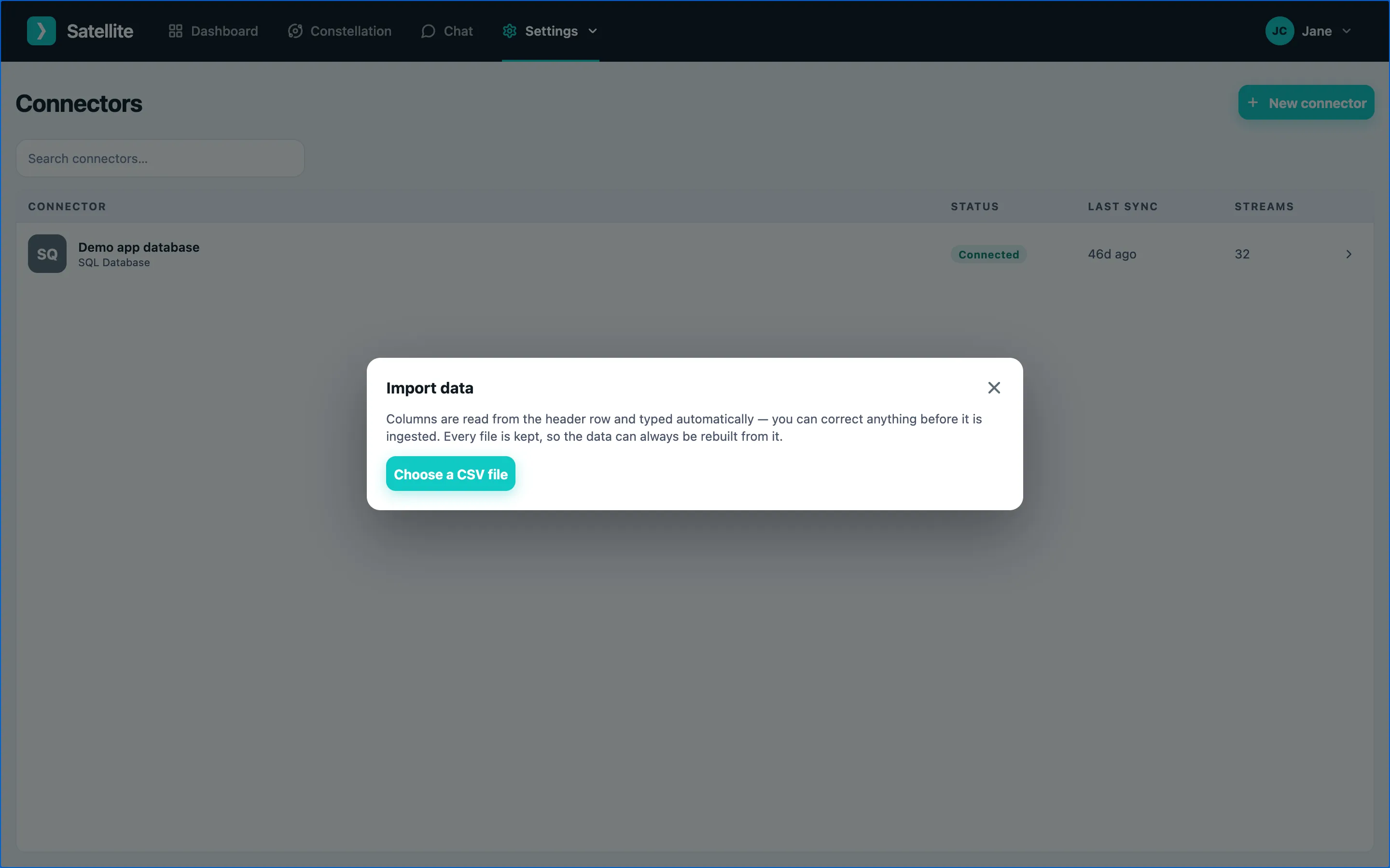 The CSV upload column mapping